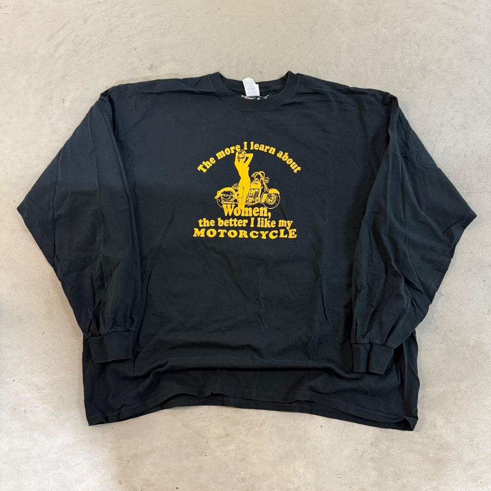 2000s y2k lady biker harley style long sleeve tee
